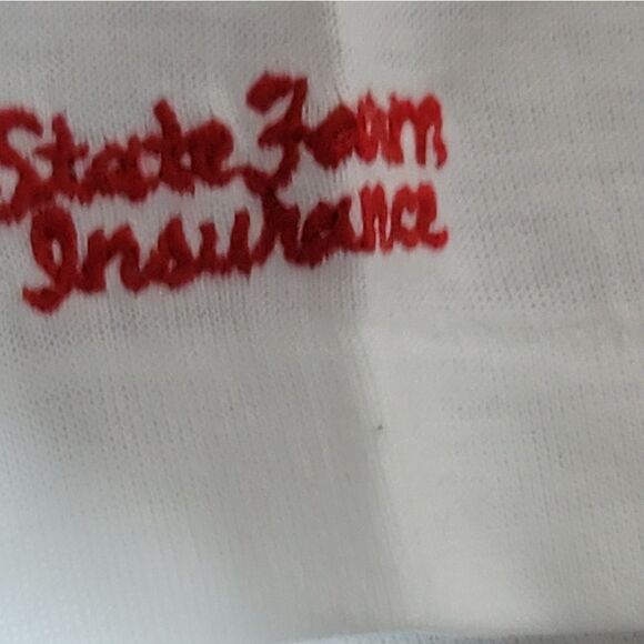 Vtg 80's State Farm Mens Golf Polo Shirt Size  XL White Logo Embroidered On Arm - Picture 6 of 11
